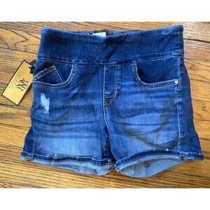NWT Womens 10 Rock & Republic Denim RX Fever Pull-On Jean Shorts Blue $54